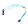 miniSAS HD to SATA Fanout Cable with Latch (50cm)