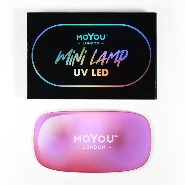 MOYOU LONDON LED & UV Light for Gel Nails – Lightweight & Compact 6W Gel Nail Polish UV Light & LED Light with 5V/1A USB Power Cable – Gel Nail Polish Lamp & Other Nail Supplies (Pink)