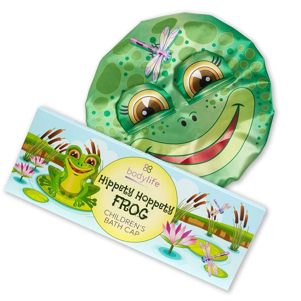 Bodylife Shower Cap Bath Cap Kids Hippety Hoppety Frog Double Layered 26cm