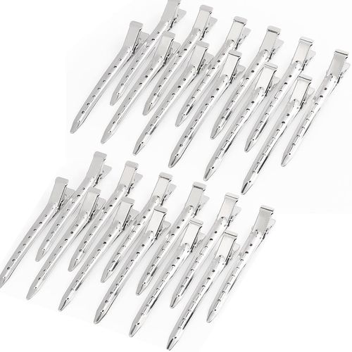 EnteBill Hair Clips, Alligator Clips, Hair Clips, Hairdressing Supplies for Women, Girls, Hair Styling, Silver EnteBill Hairdressing Hair Clips, 8.5 cm Hair Clip (Silver)