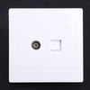 Aevercl RJ45 Adapter+TV Antenna Coaxial Wall Mount Output Faceplate Panel Socket