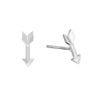 Silverly Women's 925 Sterling Silver Small Arrow Flat Stud Earrings
