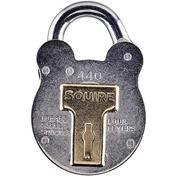 Squire Old English Galvanised Steel Case 4 Lever Padlock, Medium