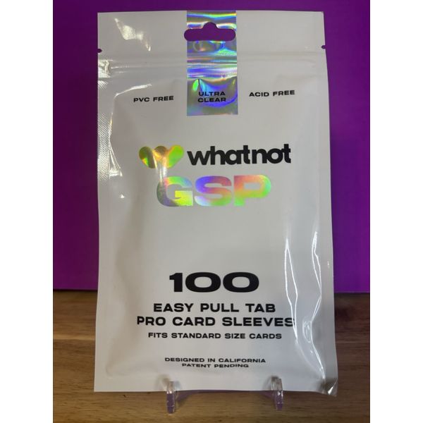 WHATNOT GSP 100 Easy Pull Tab Card Sleeves Pack Sealed DISCONTINUED Official 🔥