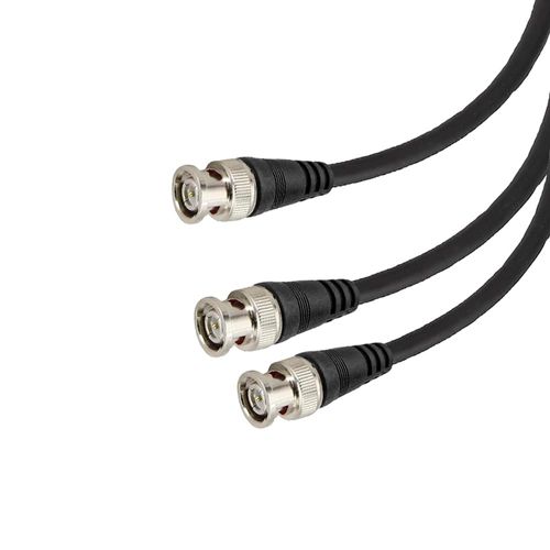 supmory BNC Splitter Cable BNC Male to Dual Male Y Adapter 3C2V Coax Cable 12 inches Radio Antenna(with bnc Female Adapter 3pcs)
