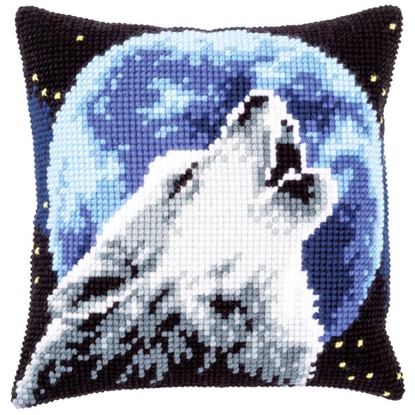 VERVACO (3PL) Needlepoint KIT Wolf, Cotton, 40 x 40 cm