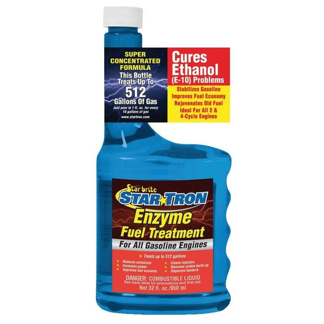 STAR BRITE Star Tron Enzyme Fuel Treatment - Concentrated Gasoline Formula - 1 oz. Treats 16 Gallons - 32 Fl Oz (093032)