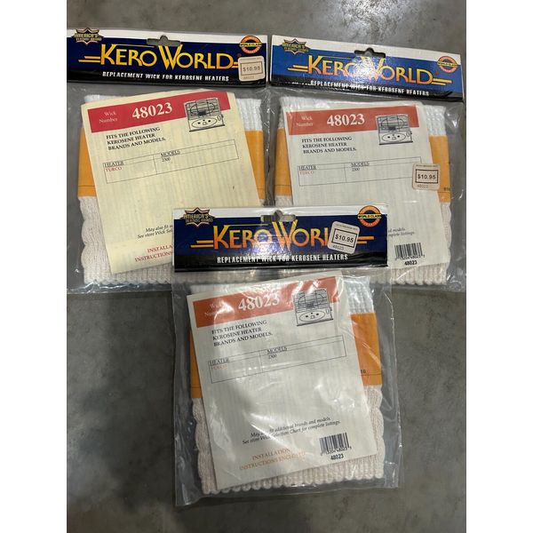 New 3-pack lot Kero World Wick Kerosene Heaters 48023/PW-64 Turco 2300