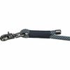 TRIXIE 1984101 V-LINE Soft Rope, M-L, 2 m/10 mm, Black/Grey, Adjustable Dog Lead for Medium and Large Dogs, Made of Woven Rope, 3-Way Length Adjustable