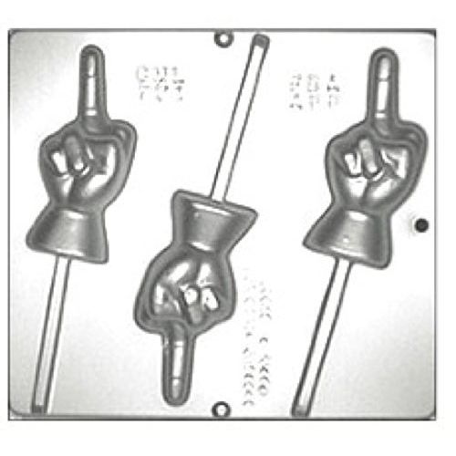 Middle Finger Lollipop Chocolate Candy Mold 771