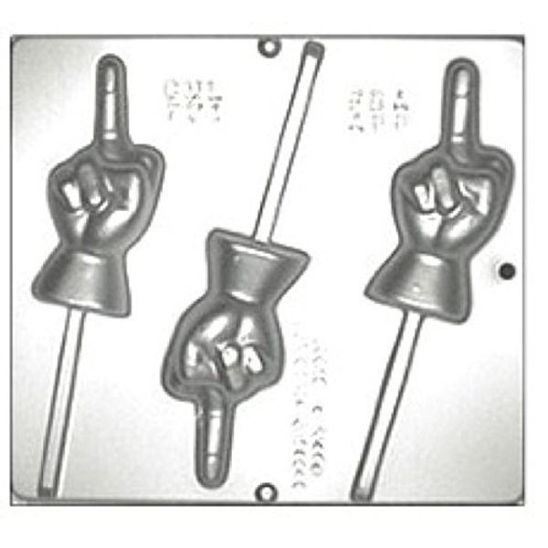Middle Finger Lollipop Chocolate Candy Mold 771