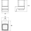 EMCO Glass Holder, Chrome, Normal