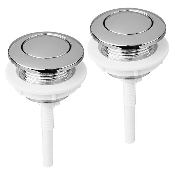 DSFSAEG 2 Pcs Toilet Flushing Button, 38mm Single Press Push Button For Toilet Cistern, Buttons Replacement for Bathroom Toilet Tank Parts Replacement