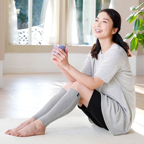 [BSFINE] [BS Fine Bedrock Bath] Leg Warmers for Cooling Cooling and Foot Fatigue BA0110 Women's, Men's, Made in Japan (S, Gray), gray