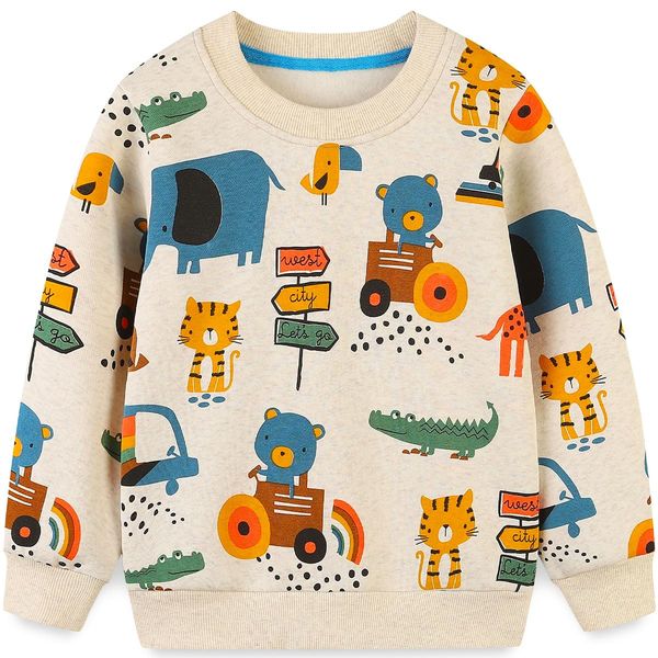 Toddler Kid's Boy's Clothes Sweatshirt,Fall Winter Long Sleeve Shirt Sweater Top Bear 4t