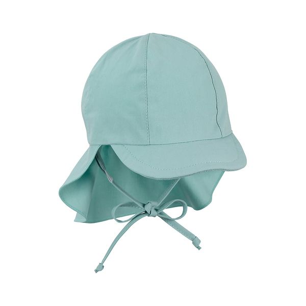 Sterntaler Jungen Schirmmütze mit Nackenschutz Bindeband, helltürkis, 49