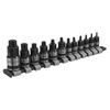 Sealey AK6228B 12pc 1/4", 3/8" & 1/2"Sq Drive Stubby TRX-Star* Socket Bit Set
