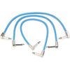 Ernie Ball Flex Patch Cable - 12 inches, Blue, 3-pack