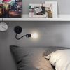 LEDSone DIY Modern Ceiling Lights E27 Base 360 ° Adjustable Hose for Indoor (Black, Without Blub)