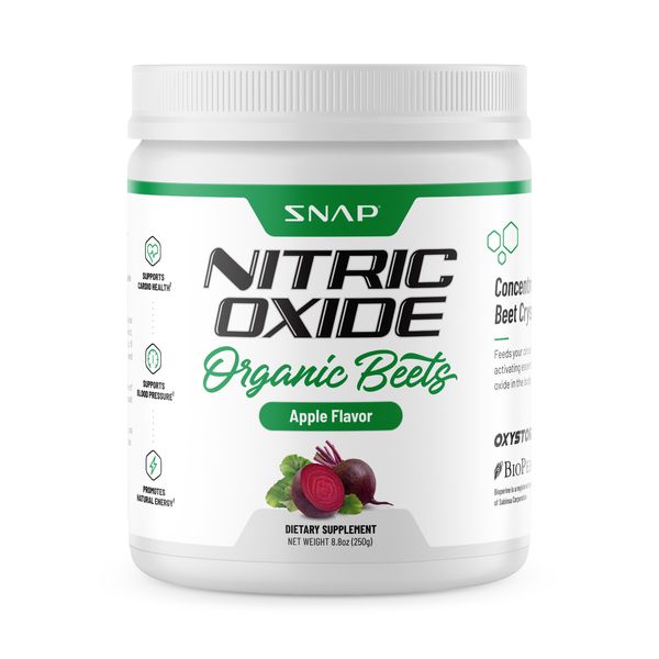 Apple Organic Beet Root Powder Flavored Nitric Oxide, 30 Servings - 8.8oz Jar