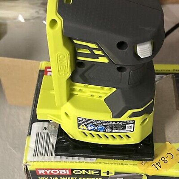 Ryobi P440 One+ 18V Lithium Ion 12,000 RPM 1/4 Sheet Palm Sander w/ Onboard Dust