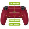 eXtremeRate Volcanic Red Rubberized Grip Programable RISE V3 Remap Kit for PS5 Controller - BDM-030 040 050, Upgrade Board Redesigned Bottom Shell Back Buttons Set