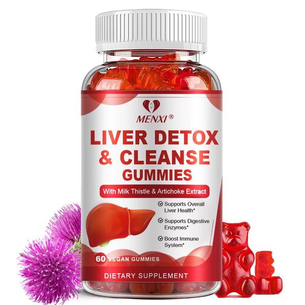 Liver Detox Gummies - Natural Cleansing Support & Milk Thistle Formula 60pcs