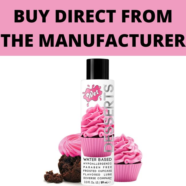 Wet Desserts Frosted Cupcake 3 Ounce Flavored Edible Lube Personal Lubricant