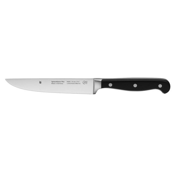WMF Utility Knife Spitzenklasse Plus Length 25 cm Blade Length 14 cm Performance Cut Made in Germany Forged Special Blade Steel Seamlessly Riveted Plastic Handle