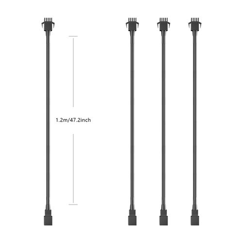 Honalia Rock Light Extension Wire 4 PCS,47 Inch 4 Pin LED Extension Cable,Neon Accent Kits RGB LED Light Extension Cable for Trucks Motorcycle Car ATV Strip Rock Lights.