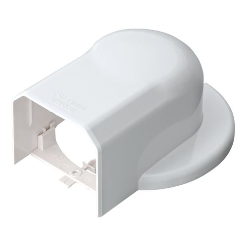 Inaba Denko MWM-75-S-W Decorative Pipe Cover Wall Corner for Air Conditioner Cap, Removal from Indoor Wall Through, White
