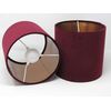 Burgundy Velvet Brushed Copper Drum Lampshade
