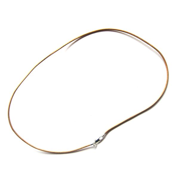 Band Natural with Brass Clasp Leather 50 cm