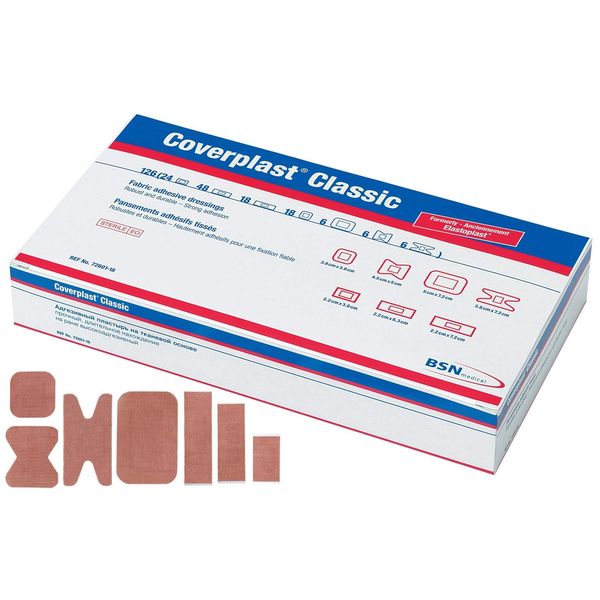 Coverplast Premium Fabric Plasters - Assorted (Pack of 126)