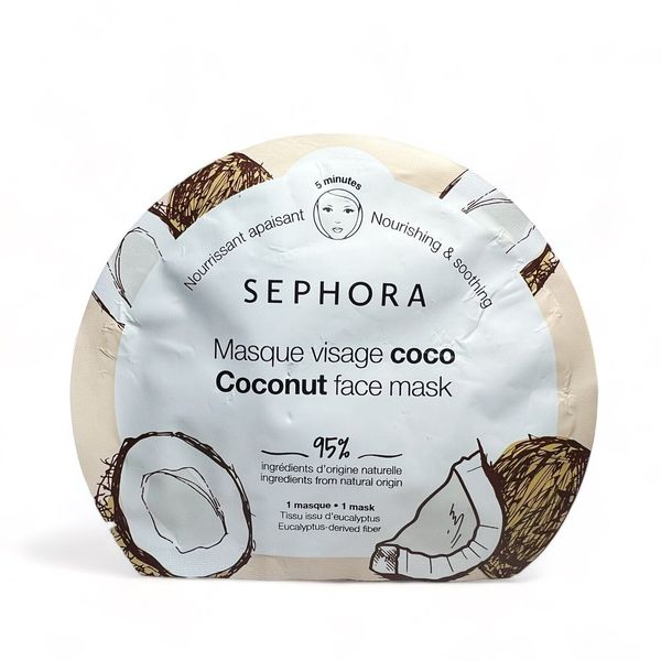 SEPHORA Coconut Face Mask Nourishing & Soothing Masque Sheet Full Size