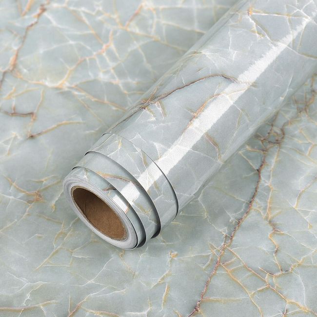 80cm Width Waterproof Marble Wallpaper Rolls Vinyl Self Adhesive