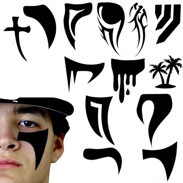 Patriot | Eye Black | Sports Eye black Tattoo (Axe Head, 6, Count)