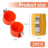 2PCS No Mess Easy Egg Opener, Portable Eggshell Remover, Kitchen Egg Shell Cutter Baking Tools (Orange&Yellow)