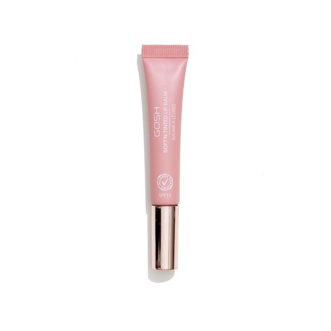 GOSH getönter Lipbalm mit LSF 15 I veganer Lippenpflege-Stift mit Farbe in Vintage Rose 04 I geschmeidig weiche Lippen ohne Kleben I parfümfreier Glossy Booster I feuchtigkeitsspendender Lippenbalsam