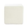 HomePop Cube Square Design Modern Boucle Fabric Ottoman in White