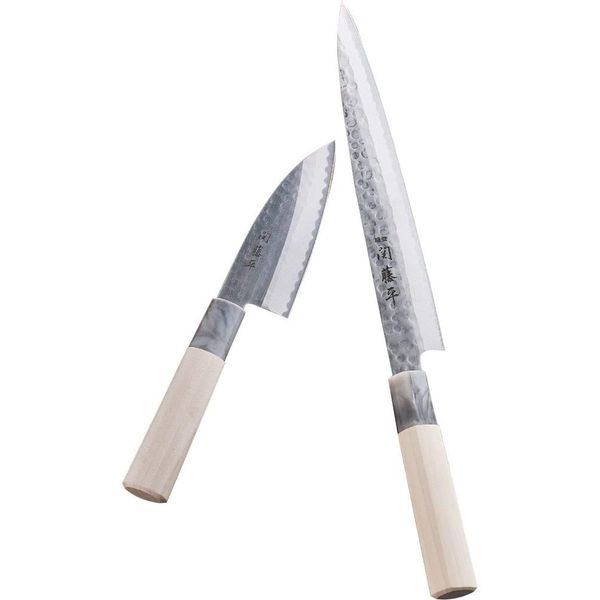 Yaxel 32055 Heisaku Kanto Knife, Set of 2, Sashimi Knife, Small Blade Knife, Made in Japan, For Beginners, Japanese Knife, Fish, Stainless Steel