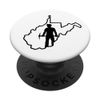 West Virginia Coal Miner State Outline Pick Axe PopSockets Swappable PopGrip