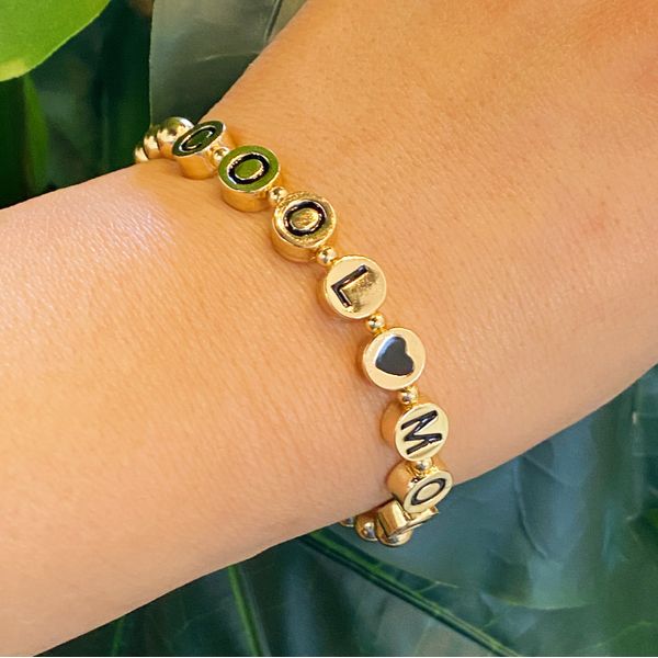 Cool Mom Gold Bead Bracelet