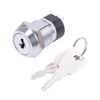 sourcingmap 19mm 2 Positions 2NO 2NC Electric Key lock Push Button Switch