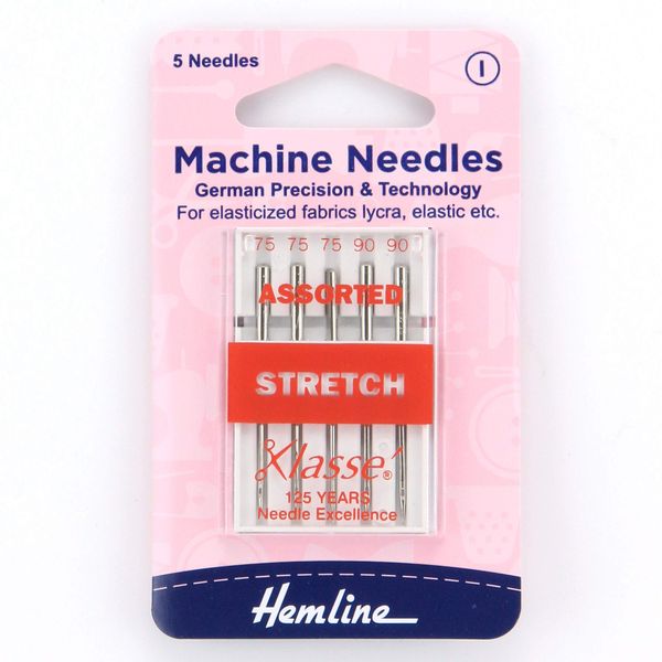 Hemline Sewing Machine Needles Stretch Various Sizes