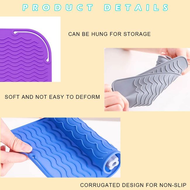 Heat Resistant Silicone Mat Hair Styling Tool For Curling Iron Hair  Straightener Anti-heat Mats Non