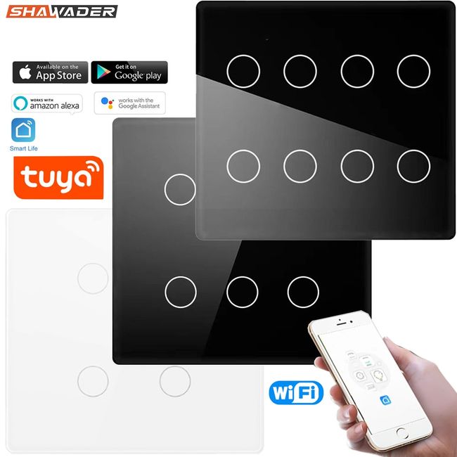 WiFi Wall Light Switch Smart Life/Tuya APP Remote Control Works