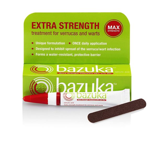 Bazuka Extra Strength Treatment Gel with emery board, 6g - 2 Pack