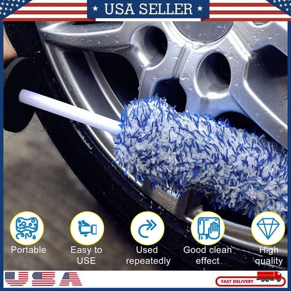 17'' Car Wheel Cleaning Brush Tool Soft Bristle Cleaner