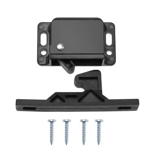 The Lord of the Tools Cabinet Door Latch with 4Pcs Screws RV Drawer Latches Caravan Door Retainer Catch Accessories for Cabinets Sliding Door Home Kitchen Black